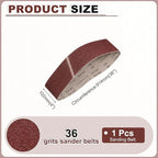 HARFINGTON 4 x 36 Inch Sanding Belts, 1 Pcs 36 Grits Aluminum Oxide Abrasive Belt Sander File Belt for Woodworking, Metal Polishing, Knife Sharpener
