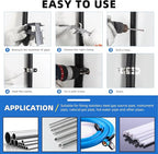 Glarks 50Pcs M8 Pipe Strap Clamp, 304 Stainless Steel 2 Hole Strap Heavy Duty Rigid Pipe Strap U Bracket Tube Strap Cable Clamp Hanger Tension Tube Clip for Pipe Tube Cable Fixing (32mm (1-1/4"))