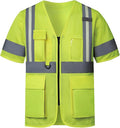 A-SAFETY High vis Reflective Mesh safety Vest ANSI Class 3