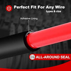 1/4" 65ft 3:1 Heat Shrink Tubing with Adhesive Lining - Marine Grade, Ideal for Home, Automotive, and Industrial Use - Red