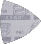 XXGO 60 Pcs 80 Grits 3-1/8 Inch 80mm Triangle Oscillating Tool Sanding Paper for Wood Sanding XG802080