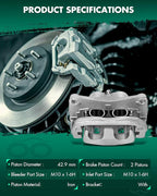 SCITOO 19B2683B 19B2682B Disc Brake Calipers Assembly with Bracket Fit For Saab 9-2X 2005-2006,For Subaru Baja/Forester/Impreza/Legacy/Outback/XV Crosstrek