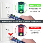 Voltage Tester, Non Contact AC Voltage Tester Pen, Wire Breakpoint Finder, Dual Range 12V-1000V/48V-1000V, Buzzer Flashing LED Alarm, Flashlight (Blue)