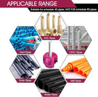 PVC Pipe Reamer 1-Inch Head,PVC Fitting Saver with 1/4-Inch Hex Shaft,Socket Saver Plastic Pipe Fitting Reamer Plumbing Tool for Schedule 40 CPVC ABS Scoket Hub Removing,Fit 1/2" Drills
