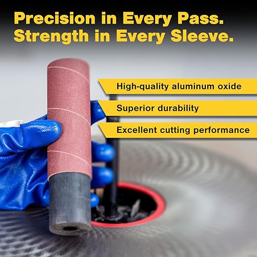 Dark Stone Sanding Sleeves for Spindle Sander 4-1/2" Length (150 Grit, 1-1/2")