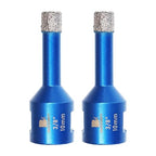3/8 Inch Diamond Core Drill Bit for Porcelain Tile Ceramic Marble Granite Drilling,BRSCHNITT 2pcs Vacuum Brazed Diamond Hole Saw with 5/8-11 Thread (10mm 2pcs)