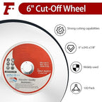 findmall 100 Pack 6" x.045 x7/8" Cut-Off Wheel - Metal and Stainless Steel Cutting Discs, Fir for Cutting Steel, Iron, Plastic, Stainless Steel, Etc