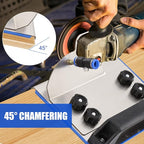 45 Degree Tile Chamfering Tool,Angle Grinder Stand for 45° Tile Cutting,with 4PCS Saw Blades,Gloves,Hose,Adjustable Attachments for Chamfering
