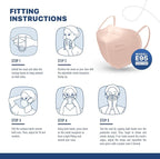 BNX KN95 Face Masks Made in USA (Adult Large, Adult Medium, Kids Small) (Earloop) (Model: E95/E95M/E95S)