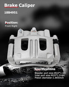 cciyu Front Right Brake Caliper Assembly w/Bracket 18B4951 2005 2006 For Chevy For Equinox,2006 For Pontiac For Torrent,2004 2005 2006 2007 For Saturn For Vue