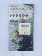 12 PCS Nylon Repair Patch Kit - Self Adhesive Nylon Fabric Tape for Tent, Umbrella, Down Jackets, Sleeping Bag, Knapsack (Dark Blue)