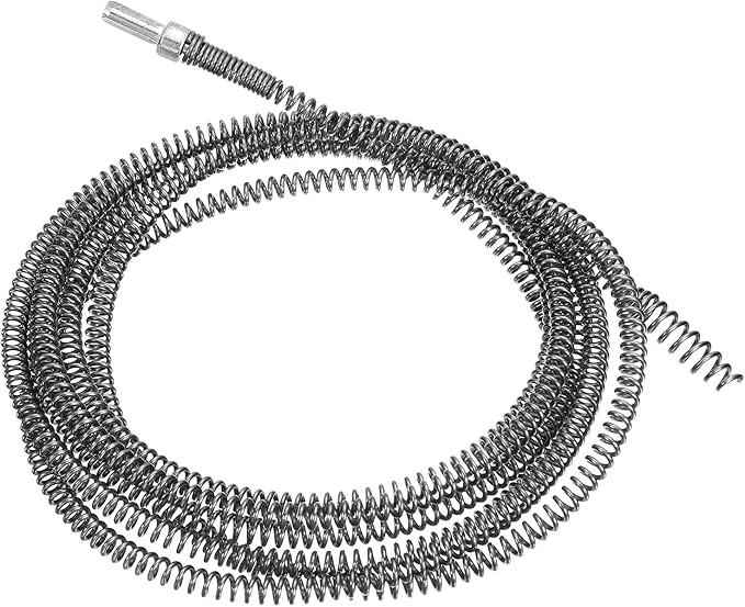 uxcell 13.12Ft Drain Auger Cable, Pipe Cleaning Spring Clog Remover, Flexible Plumbing Snake Pipe Drain Cleaner for Kitchen, Shower Sink