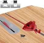 Table Saw Miter Gauge, Works w/Table Saws, Router Table, Band Saw (Red)