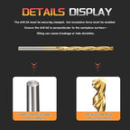 Drill Bit, 11/64" Cutting Diameter, 4341 HSS TiN Coated 135° Cutting Angle Jobber Bits - (Applications: for Drilling Soft Metal Plastic Wood), 10-Pieces
