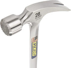 ESTWING Framing Hammer - 28 oz Long Handle Straight Rip Claw with Milled Face & Shock Reduction Grip - E3-28SM, Blue