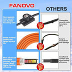 FANOVO Pipe Heat Tape with Thermostat, 12ft Heat Tape for Water Pipes, Heating Tape for Water Pipes or Hose, Self Regulating Heat Tape Cable, for Metal Plastic Pipes and Roof RV Freeze Protection