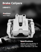 cciyu Rear Right Brake Caliper Assembly w/Bracket 18B4971 For Chrysler For 300,For Dodge For Challenger/For Charger/For Magnum