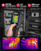 KAIWEETS KTI-200 Thermal Camera, 240x240 High IR Resolution, Thermal Imaging Camera with Laser Pointer, -4°F to 1022°F Infrared Imager, 25Hz Refresh Rate, 15 Color Palettes, 8H Run Time, 50°FOV, IP54