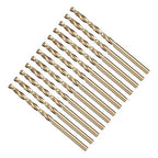 Drill Bit, 5/32" Cutting Diameter (3.969mm), 4241 HSS Black and Gold 118° Cutting Angle Versatile Jobber Bits - (Applications: for Drilling Plastic Wood Soft Thin Metal), 12-Pieces