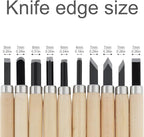 OriGlam 10pcs Professional Wood Carving Chisel Set - Carbon Steel Woodworking Tools, Power Grip Chisels Great for Carving and Woodworking