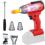 Cordless Heat Gun for Milwaukee 18V Battery, 350W 1022°F (550°C) Soldering Heat Gun, Variable Temperature Control Hot Air Gun Kit with 4 Nozzles and Scraper, for Shrink Tubing, PVC Wrap(NO Battery)
