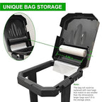 Collapsible Trash Bag Holder with Reinforced Legs and Bonus Inner Storage Compartment, Portable Trash Can, Outdoor Waste Bin with 20 Bags Included for Camping, RV, Picnic, and Home Use
