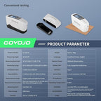 GOYOJO Three Angles Gloss Meter 20º 60º 85º Precision Glossmeters with Calibration Board, for Measure Stone, Paint, Ink, Marble, Floors, USB Interface Storage High End QC Software 5000 Data 0-200Gu