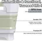 Collapsible Dish Basin, 9L Capacity, Portable Sink for Kitchen, Camping, RV, Gray (Green)
