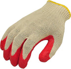 300 Pairs String Knit Red Palm Latex Dipped Work Gloves, Made in Korea