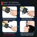 Rechargeable LED Work Light with Stand - Cordless Work Lights Kit 3 Page Head,500/1000/2000 Lumen 3500/6500K Dimmable 6AH Camping Light with Detachable Tripod,Hooks and Carrying Bag