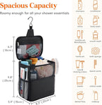 Lifewit Mesh Shower Caddy Bag Portable College Dorm Room Essentials Caddy Tote Basket for Bathroom, Gym, Travel, Camping Quick Dry Hanging Shower Organizer Toiletry Bag for Women Wen, Medium, Black