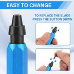 Deburring Tool Set with 15 High Speed Steel Swivel Blades, Deburring Tool Ideal for Metal, Resin, Copper, Plastic, PVC Pipes, 3D Printing Burr Removal Reamer Tool