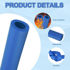 uxcell Pipe Insulation Tube Foam, 7/8" ID x 3/16" Thick x 1.64ft Foam Pipe Cover Non-Slip Hollow Tubing Guitar Air Conditioner Stand Fitness Equipment Handles, Blue