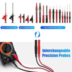 Linkstyle 25PCS Multimeter Test Leads Kit with Replaceable Wire Piercing Probes, Alligator Clips, Test Hook Clips, Tweezer for Digital Electrical Multimeter Testing