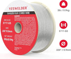 YESWELDER Flux Core Gasless MIG Wire, E71T-GS Mild Carbon Steel .035-Inch Diameter 2-Pound, Strong ABS Plastic Spool Welding Wire (3Packs)