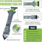 9 in 1caulk smoothingand Grouting Tool, silicone remover，Sealant Trimming and Removal Tool with Grout Squeegee for Bathrooms, Windows, Doors, Kitche