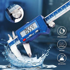 Dasqua 6” IP54 Digital Caliper, Stainless Steel Water-Resistant Precision Measuring Tool with Large LCD, Inch/Metric/Fraction Switch, ±0.001” Accuracy, Calibration Certificate & Storage Case
