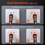 Non Contact Voltage Tester Pen, Electrical Tester Pen, AC 12/48-1000V Dual Sensitivity, Live/Neutral Wire Detector with LED Flashlight & Audible Alarm, Safety Certified, Breakpoint Finder