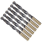 Drill Bit, 11.5mm Cutting Diameter, 4341 HSS Gold and Black 118° Cutting Angle Number Jobber Bits - (Applications: for Drilling Soft Metal Plastic Wood), 6-Pieces