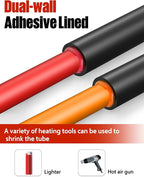 Lsnisni 3:1 Heat Shrink Tubing Ø5/8inch ＆ 3/4inch 20ft, Marine Grade Waterproof, Dual Wall Adhesive Lined, Heat-Shrink Tubing Black (Ø5/8” 20ft)
