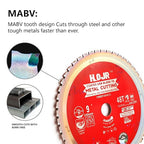 Metal Cutting Circular Saw Blade, Steel and Stainless Steel Cutting, The Cutting Head uses a Special Anti-Heat Sticking Coating with high Finish and Long Life,FMB 9 inch 48-Tooth 1" -TA