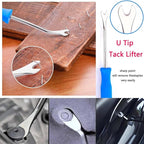 4Pcs Upholstery Staple Remover Nail Puller Nail Remover Tool Set with End Cutting Pliers Tack Puller Staple Puller Tool for Carpet Furniture Wooden Photo Frame Floor,Zipper Package