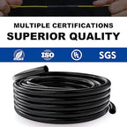 3/4" Heat Shrink Tubing, 32.8 Ft Roll Industry Marine Grade 3:1 Shrink Ratio shrink tubing, Adhesive Lined Heat Shrink Tube, 19.1mm Waterproof Shrink Tube for Wires Home Marine Automotive-Black