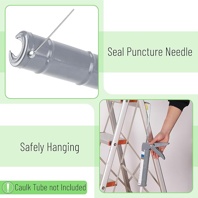 Bates- Caulking Gun, 10:1 Thrust Ratio, Grey, Caulking Tool Gun, Caulk Gun No Drip, Hand Caulking Guns, Silicone Gun, Caulking Gun Tool, No Drip Caulk Gun, Caulk Guns, Caulking Gun Dripless