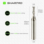 Upcut Spiral Router Bit 1/4 Inch Shank 1/8 Inch Cutting Dia. CNC Up Cut Router Bit Solid Carbide, Ideal for Wood Cutting, Slot Mortise, Engraving