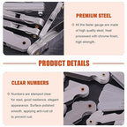 Tanstic 6Pcs Stainless Steel Feeler Gauge and Radius Gauge Set, 5Pcs R0.3-1.5/ R1-6.5/ R7-14.5/ R15-25/ R25-50 Radius Fillet Gauge with 32 Blades 0.04-0.88 mm Metric and Imperial Gap Measuring Tool