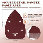 1000 Grit Mouse Sander Sandpaper, Jamiikury 5 Hole Detail Sander Sandpaper Palm Sander Paper Mouse Sanding Pads Hook and Loop Sanding Sheets - Pack of 20