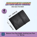 Outdoor Faucet Cover for Winter - Pro 7.1"W x 9.8"H - 4 PACK Outdoor Water Faucet Cover Socks for Winter Freeze Protection Pipe Insulation Reusable Waterproof Insulated Spigot backflow Cover - Black