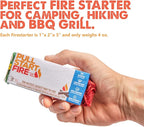 Pull Start Fire Pull String Firestarter | No Matches Required, Fire Starts in Seconds | for Campfires, Grill, Fireplace, BBQ | Lights Wet Wood, Easy to Use, Food Safe and Weather Resistant
