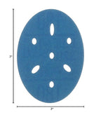 3m 3M-36146 Hookit Blue Abrasive Disc Multi-hole, 3, 180 Grade